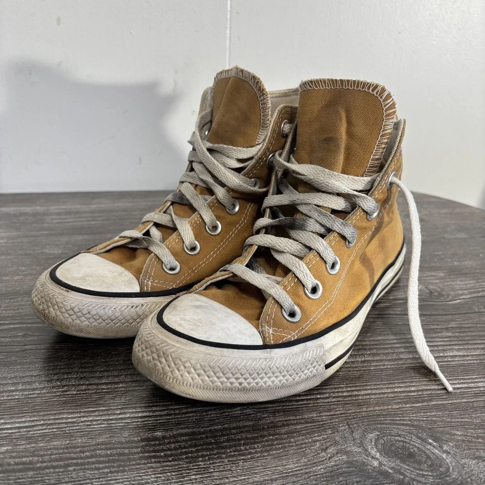 Converse Shoes Mens Size 4 Brown Canvas Chuck Taylor All Star High Top Sneaker